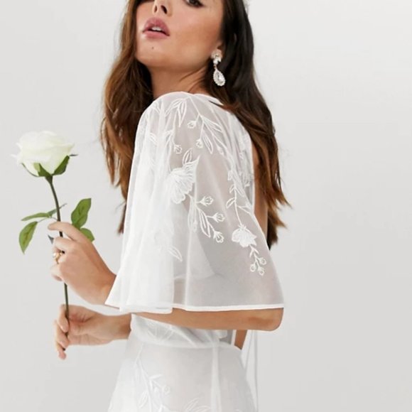 COPY - ASOS EDITION Mia embroidered flutter sleeve - Picture 6 of 11
